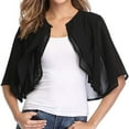 thumbnail image 5 of Eiyaclvo Bolero Shrug for Women Open Front Chiffon Cardigan Lightweight Cropped Cardigan Sheer Shrug for Evening Dress, 5 of 10