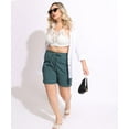 thumbnail image 3 of CASSIE LIZ Plus Size Shorts 3X Womens Athletic Bermuda Green Shorts Ladies Stretch Knit Shorts Casual Summer Active Drawstring Shorts Loose Fit Lounge Beach Cargo Shorts with Pocket 3XL 22W 24W, 3 of 5