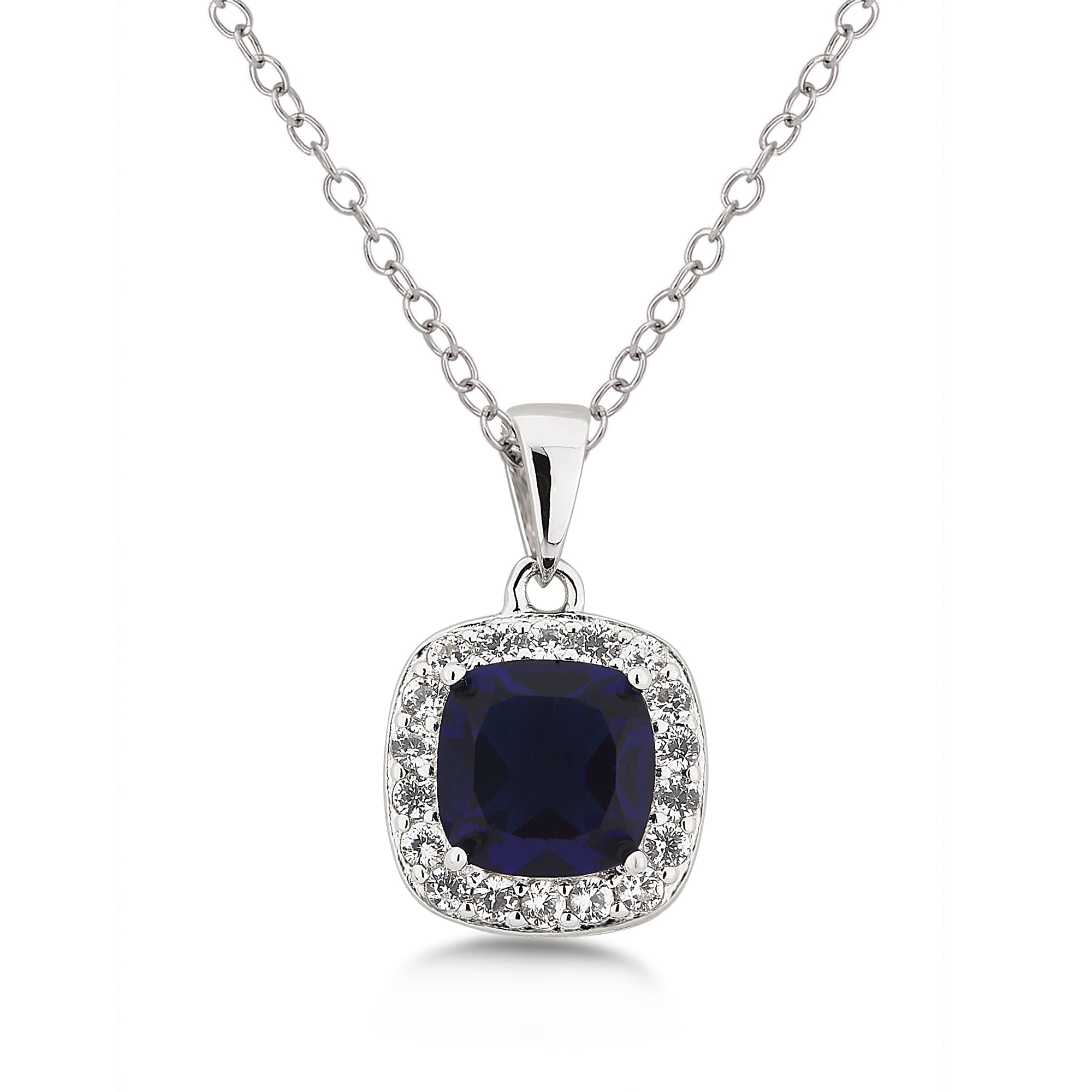 Diamond accent, Created Blue Sapphire & White Sapphire Sterling Silver 3 Piece Jewelry Set