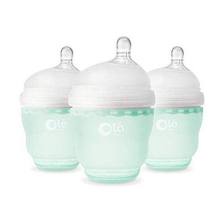 Olababy Gentle Bottle 3 Piece Set (4 Ounce, Mint)