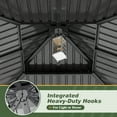 thumbnail image 7 of GARTOO 8.5‘x8.5’ Outdoor Gazebo with Double Roof, Aluminum Frame, Screen Netting & Privacy Curtains, Pre-installed Hooks for Fan/Light, 7 of 7