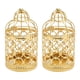 thumbnail image 4 of 2 unids Bird Cage Candle holder vintage exquisito elegante ahueca hacia fuera el patrón metal candelabro para decoración del partido, 4 of 8