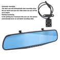 thumbnail image 3 of Luqeeg Cámara de Tablero de Espejo Retrovisor, Cámara de Espejo Retrovisor Inteligente Full HD con Pantalla de 4,3 Pulgadas, 1080P, Gran Angular de 170°, Tecnología WDR, Sensor G, 3 of 5