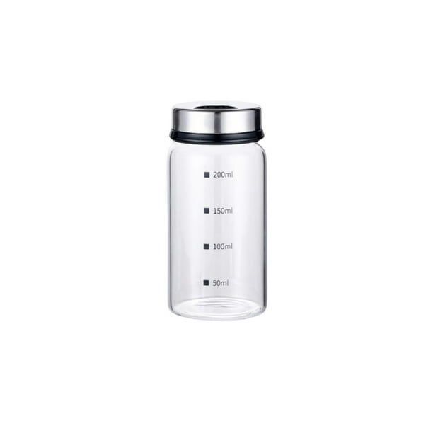 Cateissary Frasco de vidrio para especias con tapa y escala, botella sellada para condimentos, almacenamiento de pimienta, cocina, restaurante, Picnic, Cables de audio/vídeo M/200ml
