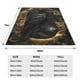 thumbnail image 3 of Balery Gothic Raven Portrait Manta de Felpa Suave y Acogedora – Cobija de Franela Aterciopelada para Cama, Lavable y Cálida para Sofá, Mascotas, Transpirable-60"x50", 3 of 7