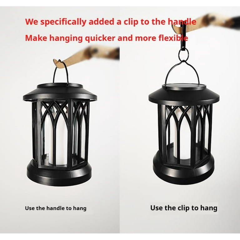 Gosibconp Flickering Flame Solar Lantern Outdoor Waterproof