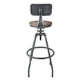 thumbnail image 5 of Armen Living Perlo Industrial Adjustable Barstool in Industrial Grey and Pine, 5 of 8