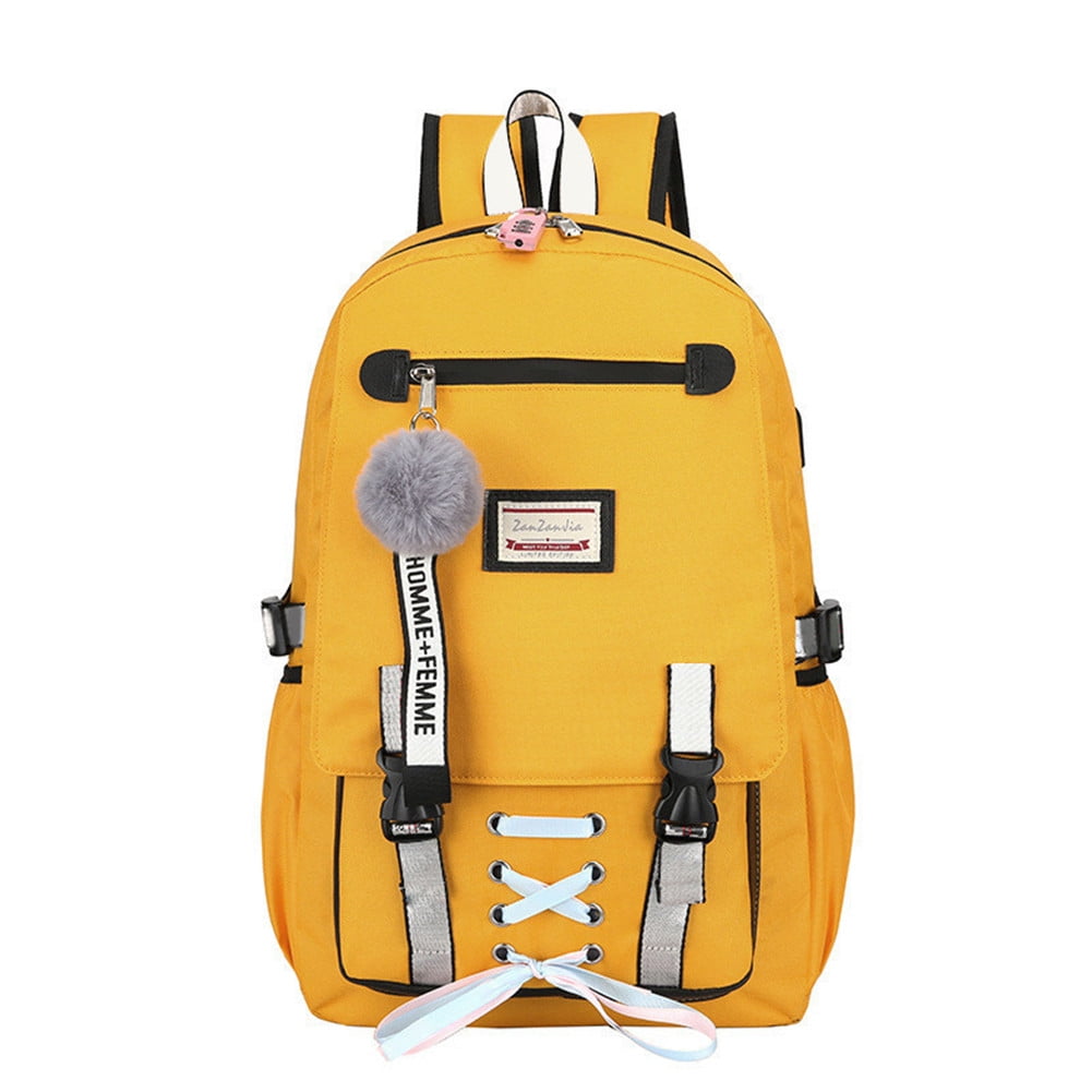 SHARP-Q Gemini Kids Lightweight Canvas Travel Backpacks School Book Bag