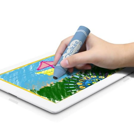GreatShield Chalkee Kid Friendly Stylus for Touchscreen Devices Works with Kindle Fire HD 6 (2014) / HD 8 (2015) / HD 10 (2015), Kindle, Paperwhite, Voyage, iPad, iPad Air, iPhone - Blue