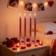 thumbnail image 4 of Velas Cónicas Bañadas En Parafina Velas cónicas de cera de asta larga, electrochapadas en rojo, de 4 piezas, para decoración romántica de bodas y restaurantes. JASKFLY, 4 of 9