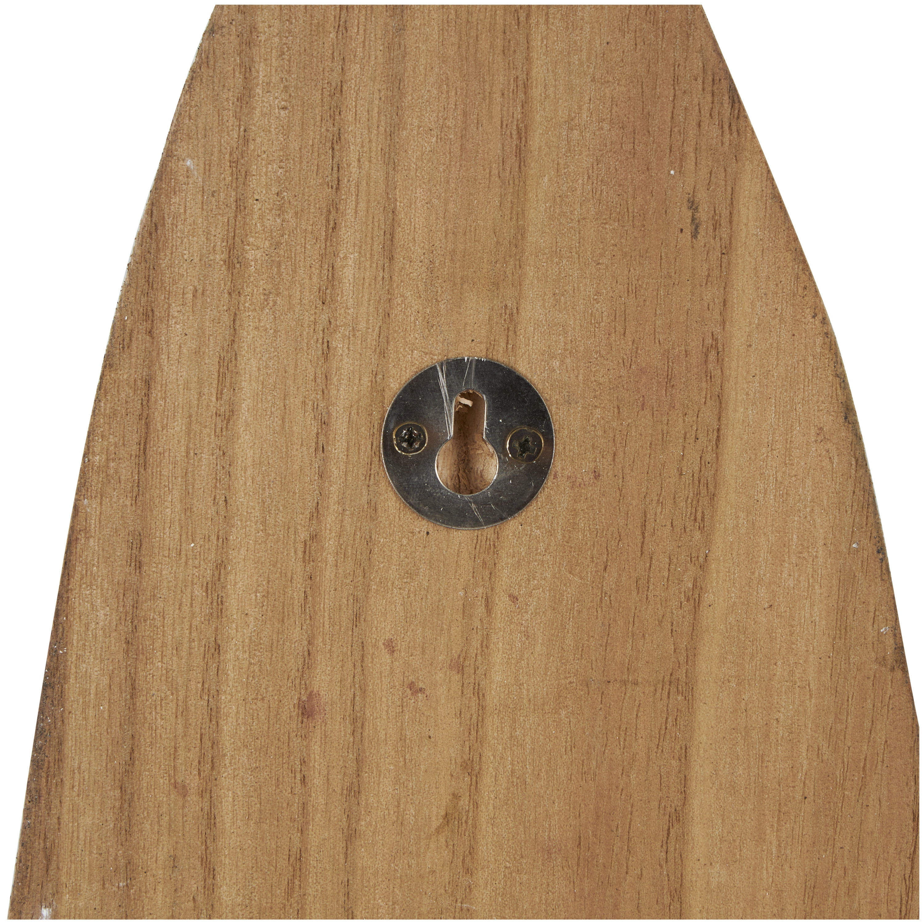 DecMode 6"W, 27"H White Wood Surfboard Wall Hook, 2-Pieces