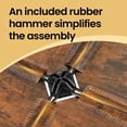 thumbnail image 6 of LEDREM 16-Cube Storage Organizer DIY Bookshelf Plastic Storage Shelving，Easy Assembly for Closet, Bedroom, Rustic Brown, 6 of 6