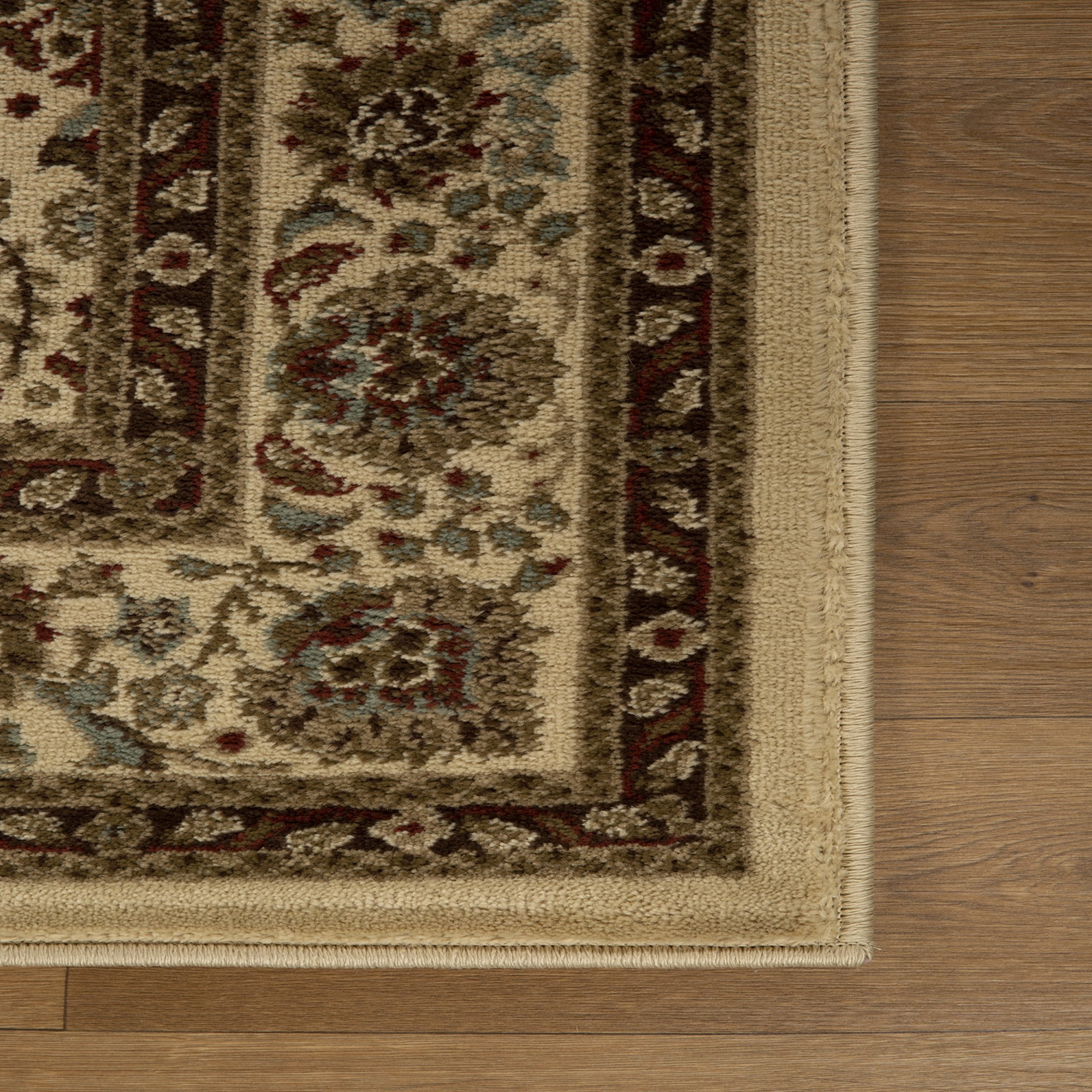 Superior Traditional, Classic Floral Scroll Border Area Rug, 8' x 10'
