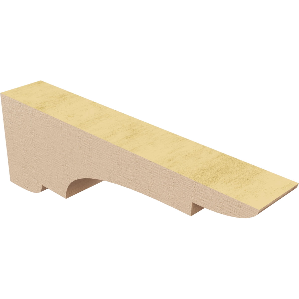 2"W x 12"D x 4"H Thin New Brighton Rough Cedar Woodgrain TimberThane Corbel, Primed Tan