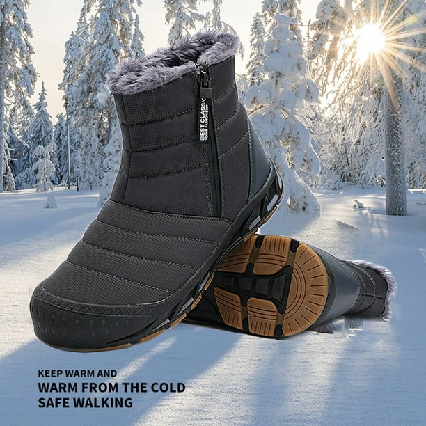 Cyiecw Snow Boots for Men Women Waterproof Lightweight Trekking Boots Anti slip Winter Boot Outdoor Comfortable Warm Fur Lined Hiking Shoes