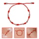 thumbnail image 4 of EeaseMX Pulsera ajustable de 7 nudos tejida a mano con cuentas de cuerda roja de la suerte, 4 of 7