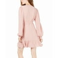 thumbnail image 2 of Leyden Womens Ruffled Wrap Dress, Pink, Medium, 2 of 2