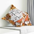 thumbnail image 3 of Fall Gnomes Pillow Covers 18x18 Inch Decorative Throw Pillow Cover, Thanksgiving Pumpkins Sunflower Gray Wooden Sofa Pillowcases Accent Cushion Case Home Decor Bedroom Living Room, 3 of 6