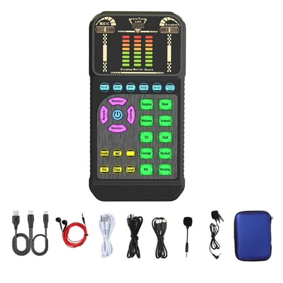 High Fidelitys Audios Interfaces Sound Card For Podcasting Music Production Multiple Device Support ABS Design