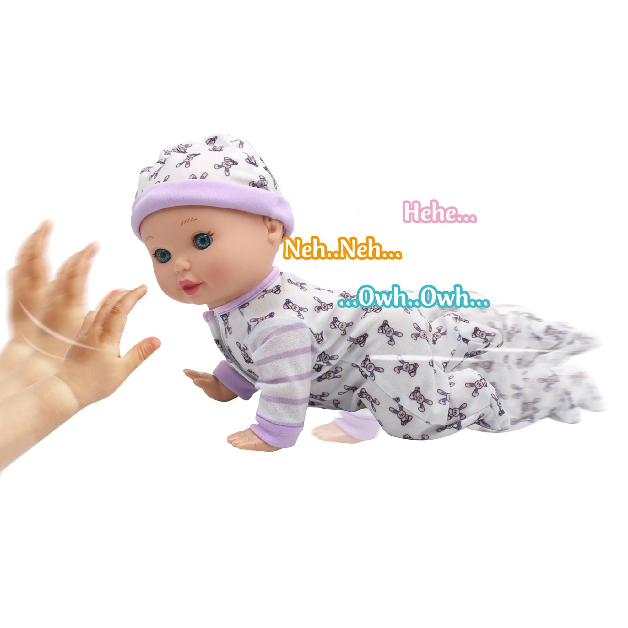 Little Darlings: Crawling Baby - 10" Baby Doll Playset, New Adventures, Children's Pretend Play, Ages 2+