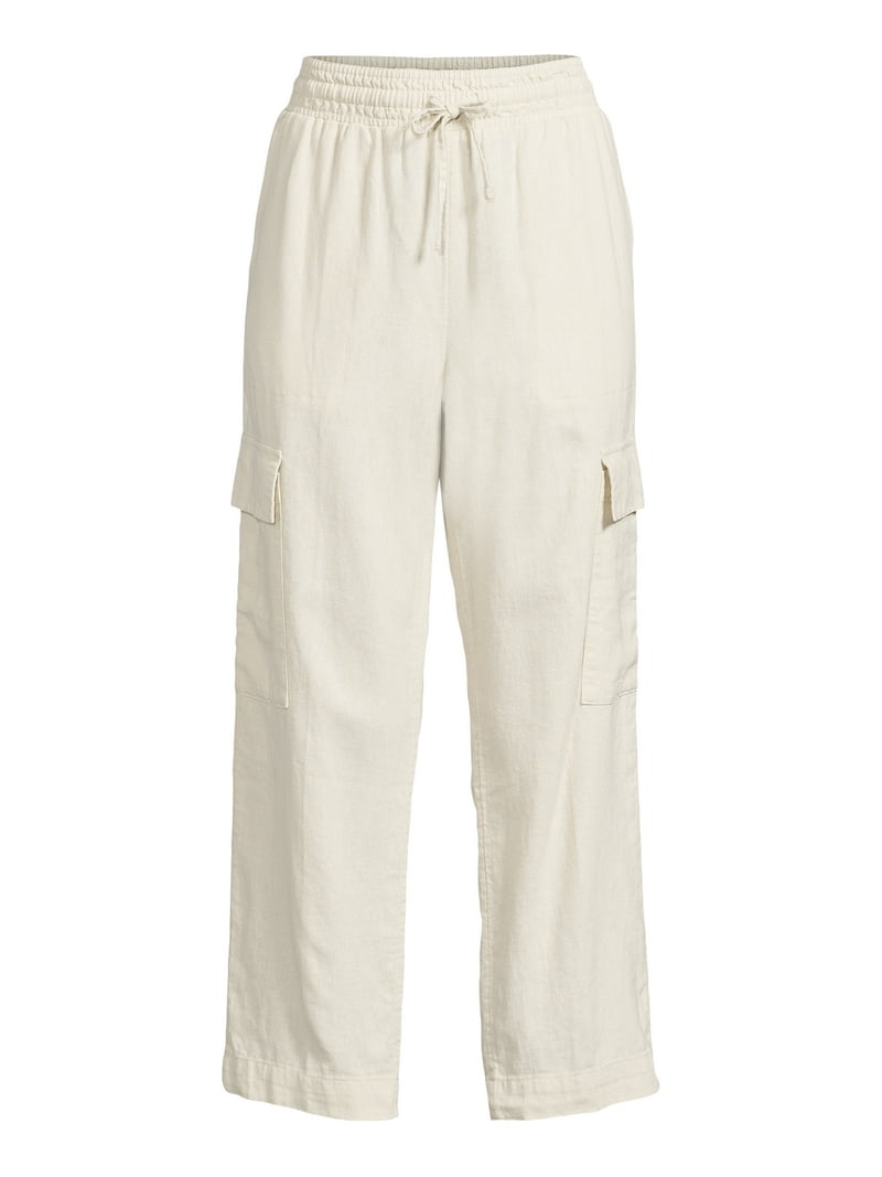 Time and Tru women's Linen Cargo Pants - Lightweight Capris