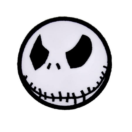 angry jack skellington iron on patch halloween applique