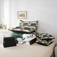 thumbnail image 6 of Homewish Animal Deer Bear Bedding Comforter Set 7pcs for Female Men Adults,Geometric Plaid Queen Bedding Sets Super Cozy,Jungle Woodland Wildlife Queen Sheet Sets,Lightweight Room Decor,Reversible, 6 of 8