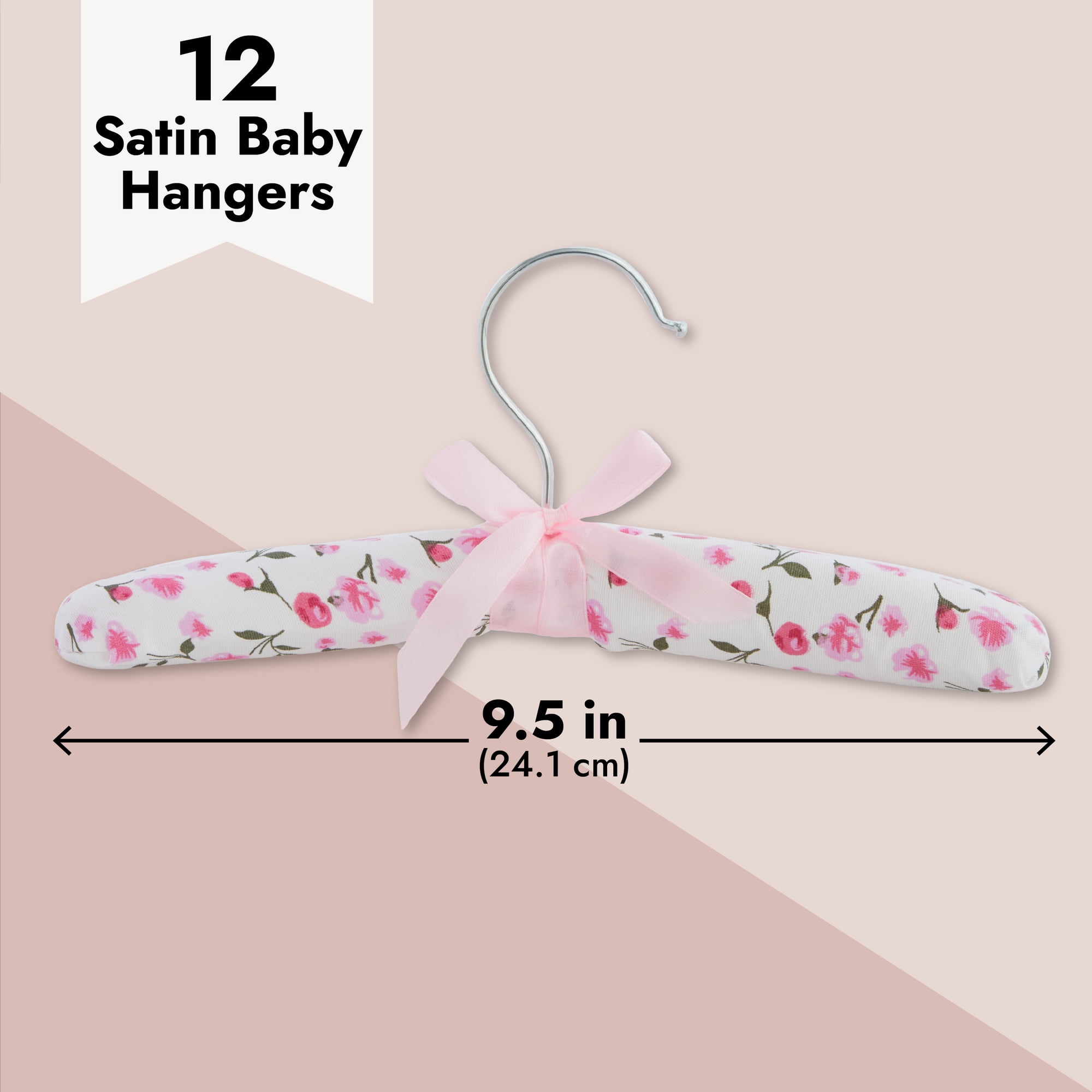 Baby 10 White Satin Padded Hanger