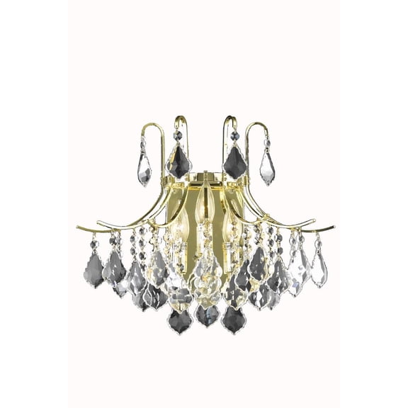 Living District Amelia 3-Light Transitional Metal Wall Sconce in Gold