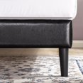 thumbnail image 2 of Zinus Faux Leather Upholstered Platform Bed Frame / Wood Slat Support / No Boxspring Needed / Easy Assembly / Tools Included, 5 Yr Warranty, 2 of 9