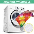 thumbnail image 6 of Colorful Rainbow Tie Dye Spiral Pattern Square Tablecloth,Waterproof Square Table Cover,Wipeable Spillproof Washable Table Cover for Home Kitchen Party Decor 52"x52"(132x132cm), 6 of 6