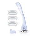 thumbnail image 6 of Razors for Women Shave Kit – Women’s Razor + 4 x 5-Blae Razor Refills + Magnetic Holer – Cool Blue, 6 of 6