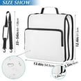 thumbnail image 2 of 3 Ring Zipper Binder with Shoulder Strap Waterproof Trapper Keeper 2 Inch D-Ring 500 Sheets Capacity White, 2 of 8