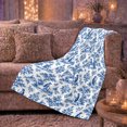thumbnail image 6 of Rustic French Toile Shepherd, Peaceful Botanical Garden Scene, Warm Flannel Blanket for Sunroom and Reading Nook, Animal Lovers Thanksgiving Gift, Rustic Home Decor, 6 of 9