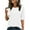 White #018, variant on Womens Half Sleeve Tops Crewneck Shirts Basic Fit Tee Trendy 2026 Spring Summer Business Casual T-Shirts Mint Green XL