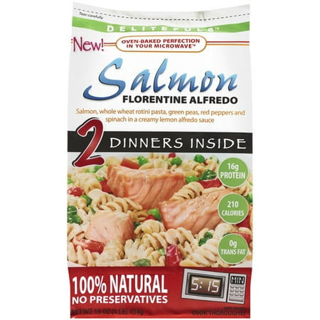 Delitefuls Florentine Alfredo Salmon Dinners, 16 oz