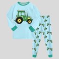 thumbnail image 6 of 3-4Years Child Boys Tractor Graphic Long Sleeve Pajama Set,2-Piece Sleepwear Loungewear for Fall Winter, 6 of 9
