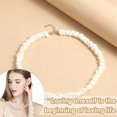 thumbnail image 2 of DESIGNICE Shell Necklace White Conch Clam Chips Boho Necklace Handmade Dexterity Beach Necklaces for Women, 2 of 7
