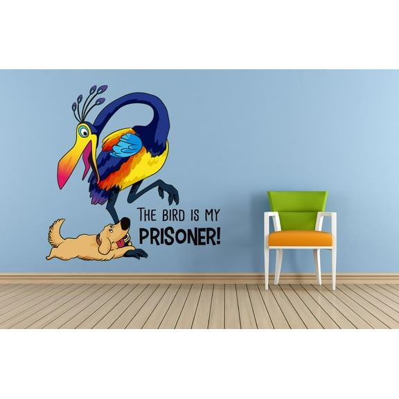 Bird Prisoner Up Movie Cartoon Quotes Decors Wall Sticker Art Design Decal for Girls Boys Kids Room Bedroom Nursery Kindergarten House Home Decor Stickers Wall Art Vinyl Decoration (40x40 inch)