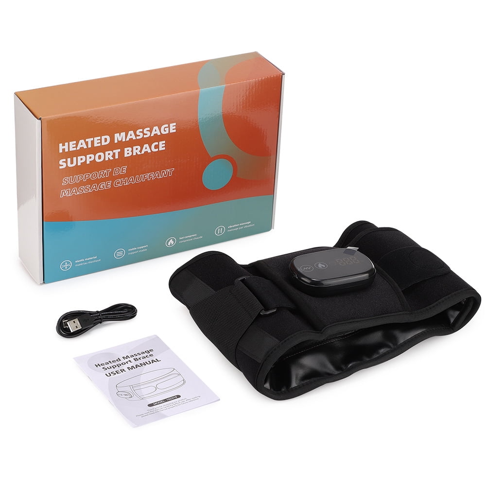 3-in-1 Cordless Heated Waist Belt with Red Light & Vibration, Portable Lower Back Comfort Wrap with Digital Display and Adjustable Fit, Personal Wellness Device