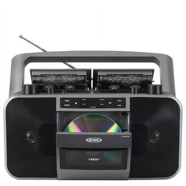 Jensen MCR-1500 Portable Stereo CD Player and Dual-Deck Cassette Player/Recorder with AM/FM Radio