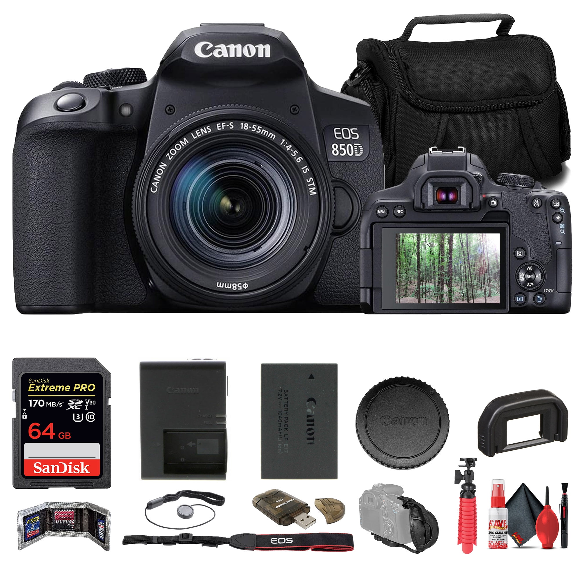 Canon EOS 850D / Rebel T8i DSLR Camera W/ 18-135mm Lens + 64GB Card + More - Picture 8 of 8