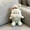 Green, variant on Cute Chubby Face Bunny Stuffed Animal, Fluffy White Rabbit Plush Doll with Bow & Overalls Kids Gift