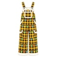 thumbnail image 4 of IWRICH Christmas Overalls for Men Xmas Santa Plush Jumpsuit with Pockets Adjustable Straps Straight Leg Festive Workwear Yellow XL, 4 of 6