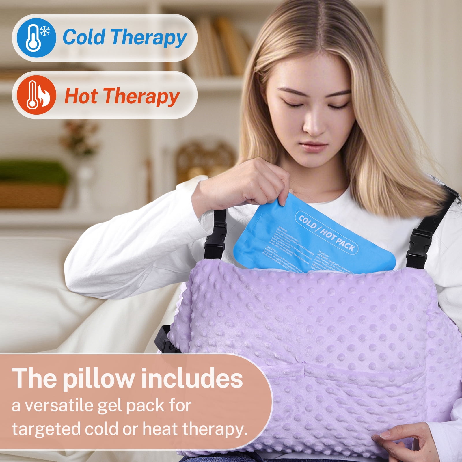 Lefeke Post Mastectomy Pillow - Post Surgery Pillow for Car, Breast Reduction & Augmentation Patients, Breast Pillow After Heart Surgery Pillow, Mastectomy Recovery Must Haves, Post Surgery Gift