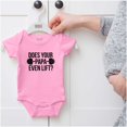 thumbnail image 5 of Does Your Papa Even Lift Gym Workout Romper Boys or Girls Infant Baby Brisco Brands 24M, 5 of 6