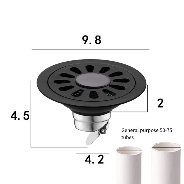 Ducha Piso Drenaje Reflujo Preventor Alcantarillado 304 Acero Inoxidable para Baño