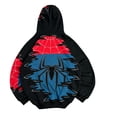 thumbnail image 5 of Unisex Hoodie, Drawstring Collar Long Sleeve Graphic Printed Casual SweatShirts Outerwear Character Costume Pullover Red M, 5 of 6
