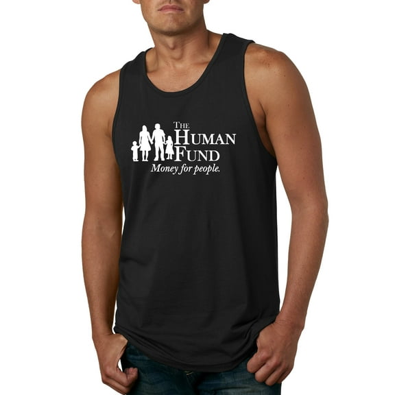 The Human Fund Money for the People Pop Culture Mens Graphic Tank Top, Black, Small