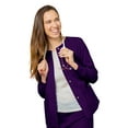 thumbnail image 5 of Adar Universal Scrubs For Women - Round Neck Warm-Up Scrub Jacket - 602 - Purple - XL, 5 of 7